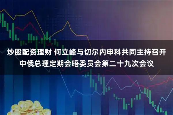 炒股配资理财 何立峰与切尔内申科共同主持召开中俄总理定期会晤委员会第二十九次会议